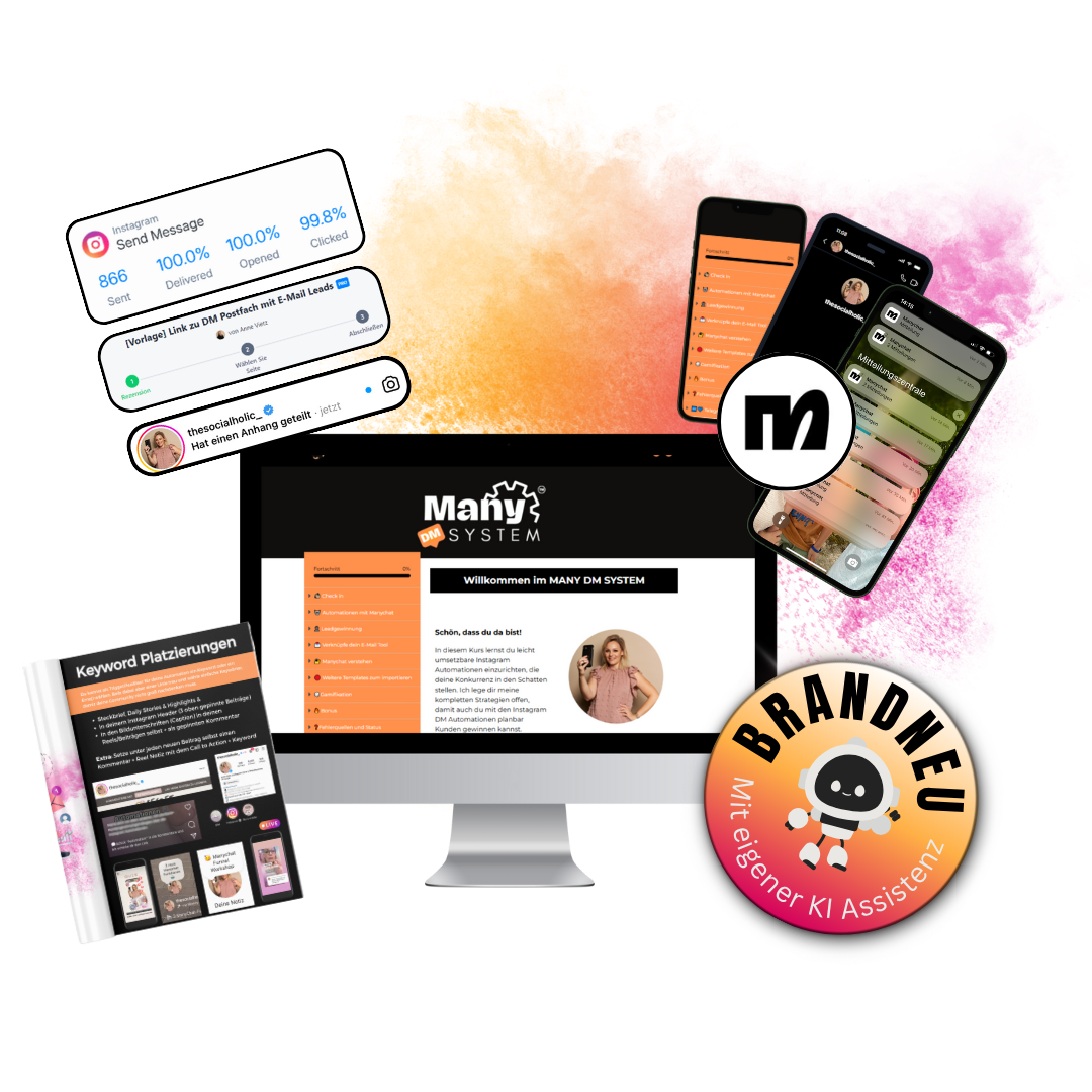 Many DM System Onlinekurs für Manychat DM AUtomationen